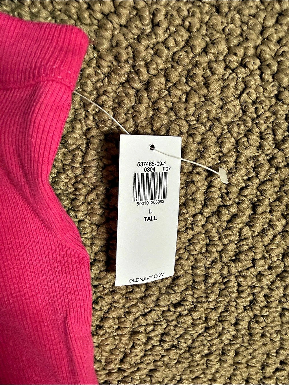 Old Navy Snug Crop Ribbed Tank (2) Tops Pink & brown Large/Tall - Picture 8 of 8